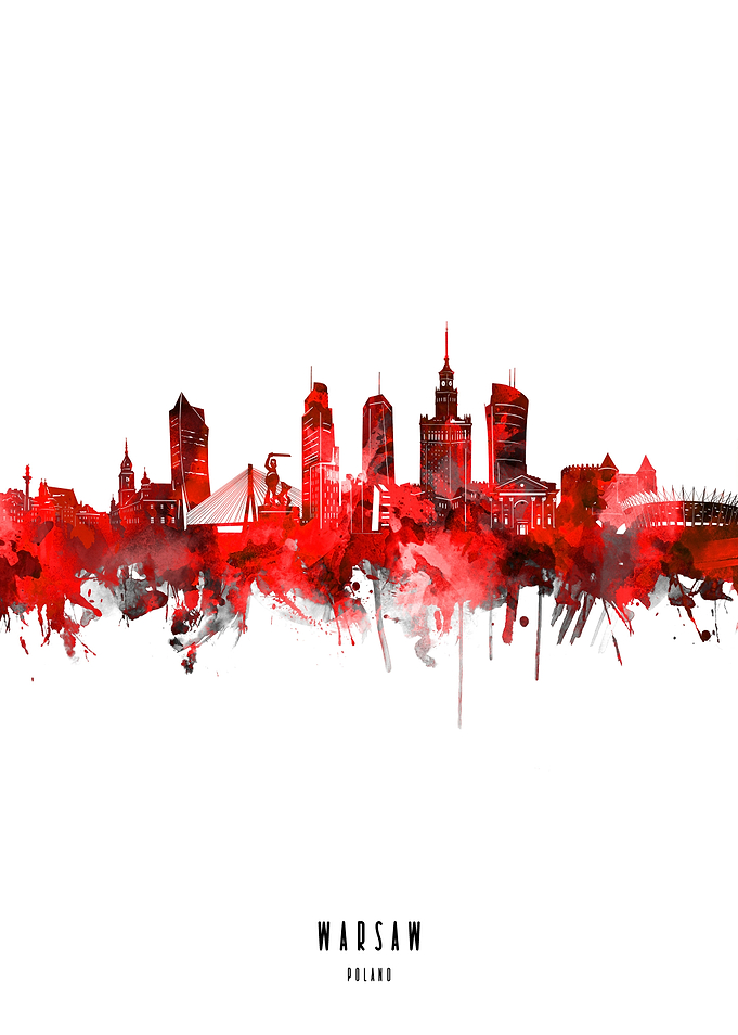 warsaw watercolor red