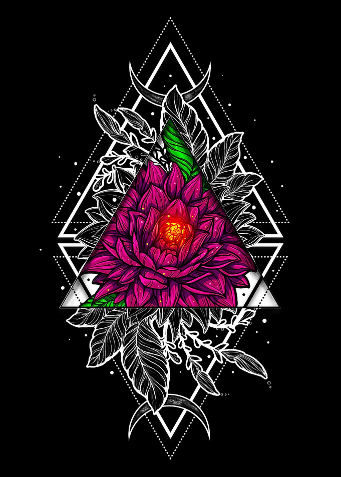 Geometric flowers 02