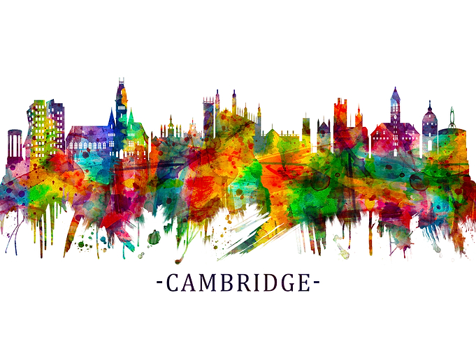 Cambridge England Skyline