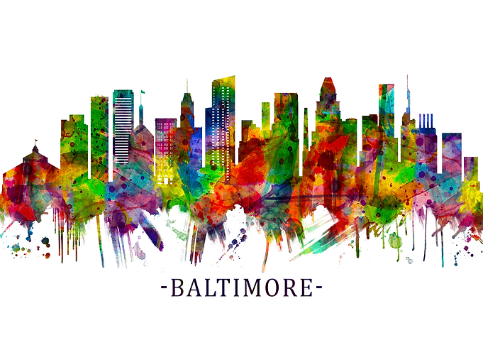 Baltimore Maryland Skyline