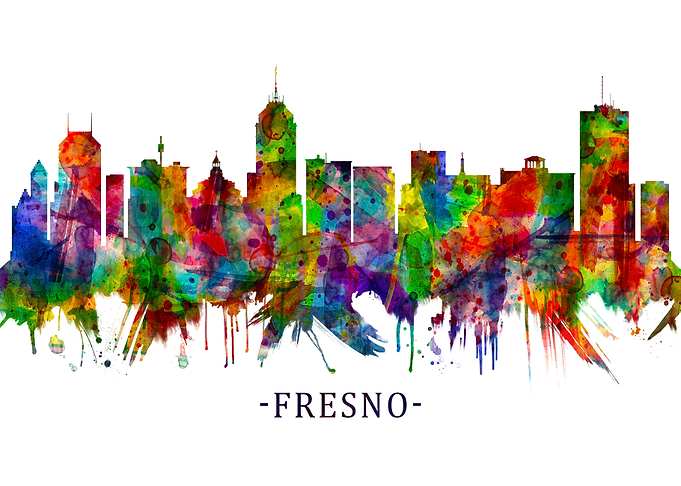 Fresno California Skyline