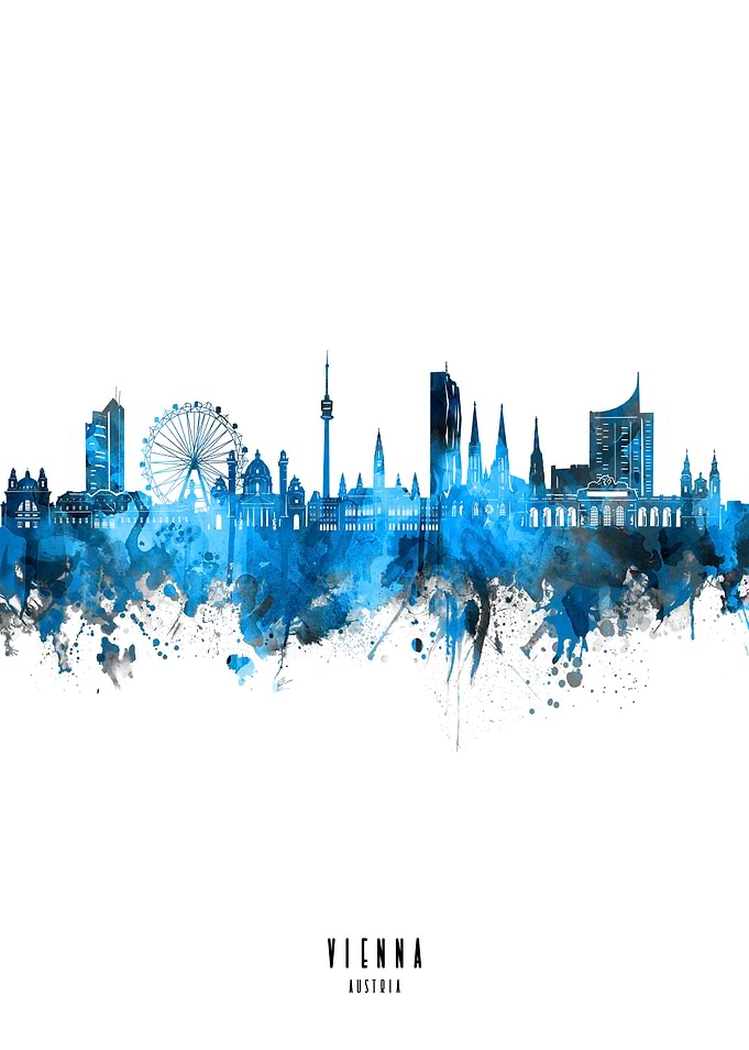 vienna watercolor blue