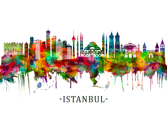 Istanbul Turkey Skyline