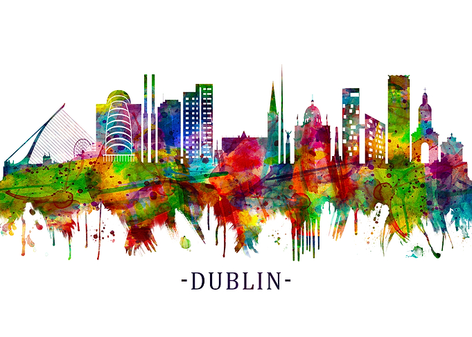 Dublin Ireland Skyline
