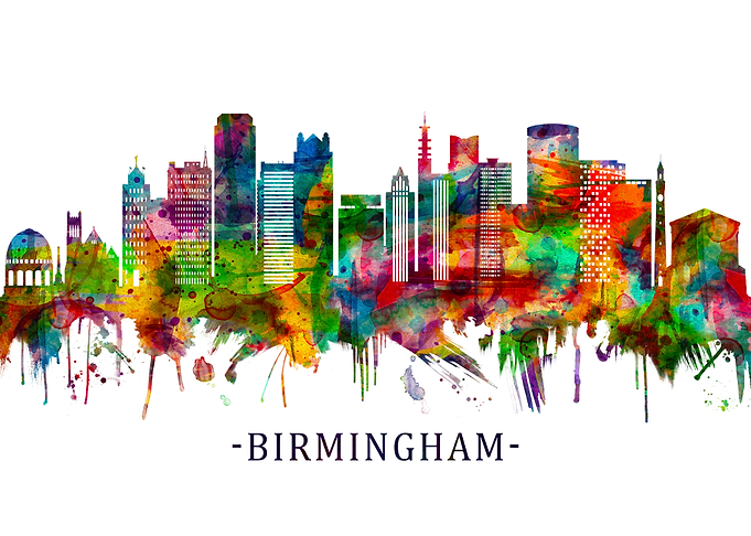 Birmingham England Skyline
