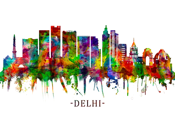 Delhi India Skyline