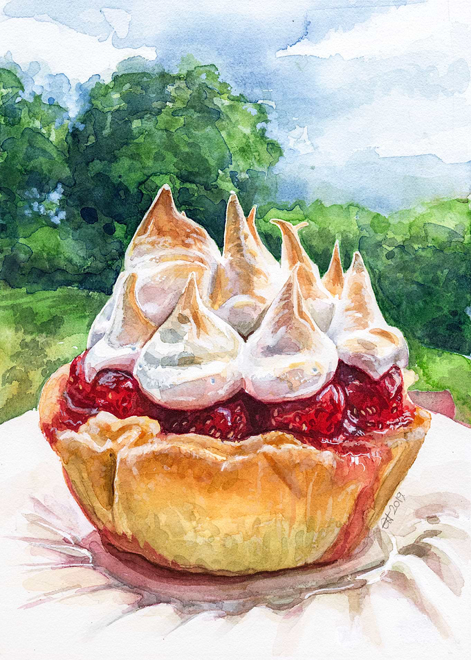 Strawberry Meringue Tart