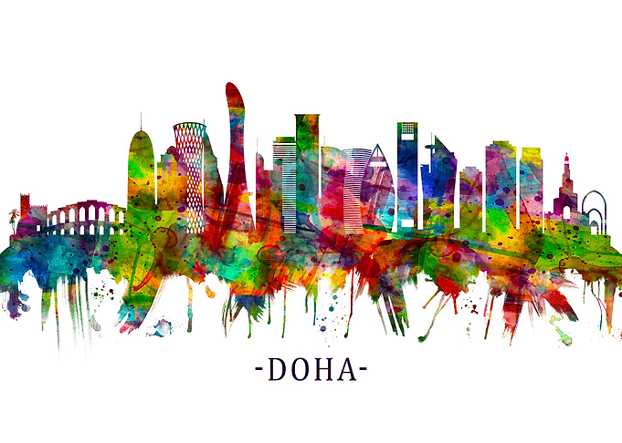 Doha Qatar Skyline