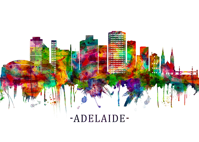 Adelaide Australia Skyline