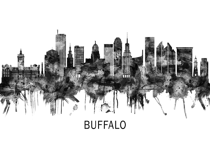 Buffalo New York Skyline