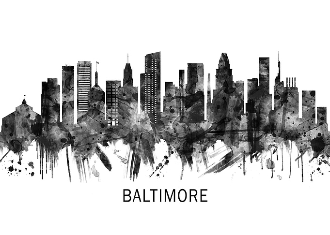 Baltimore Maryland Skyline