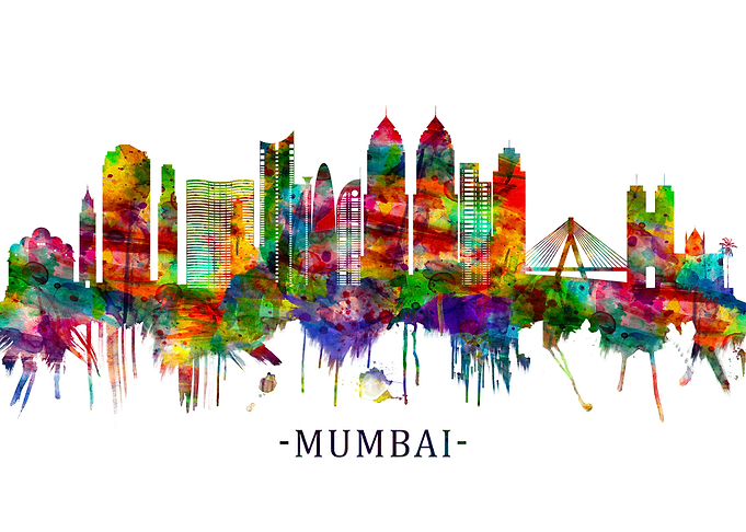 Mumbai India Skyline