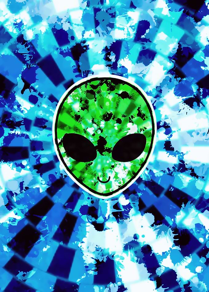 Acid Wash Alien Tie Dye