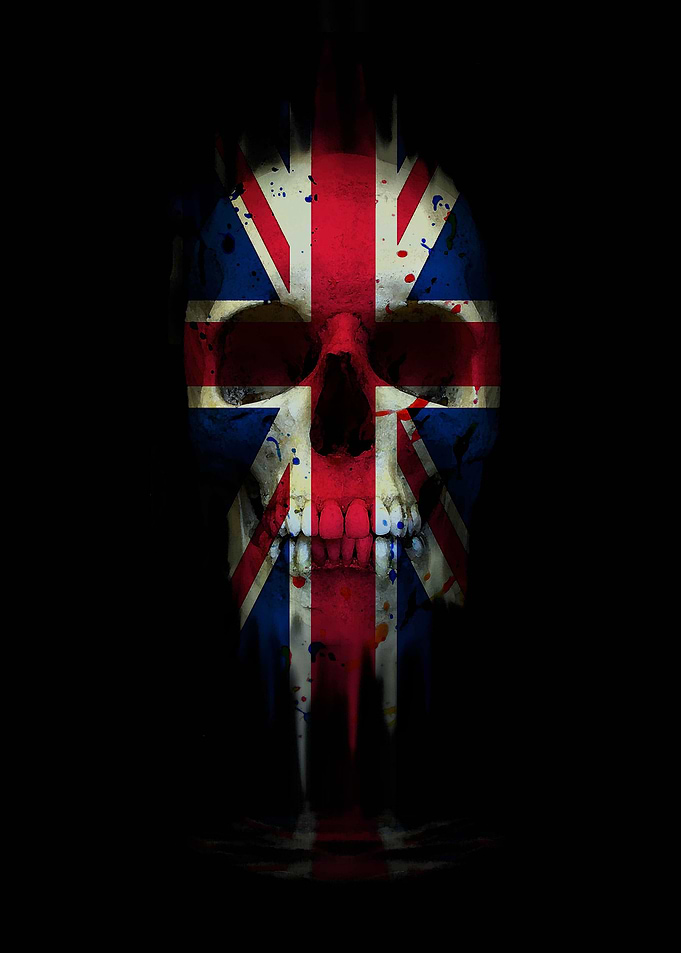 Union Jack Skull Flag