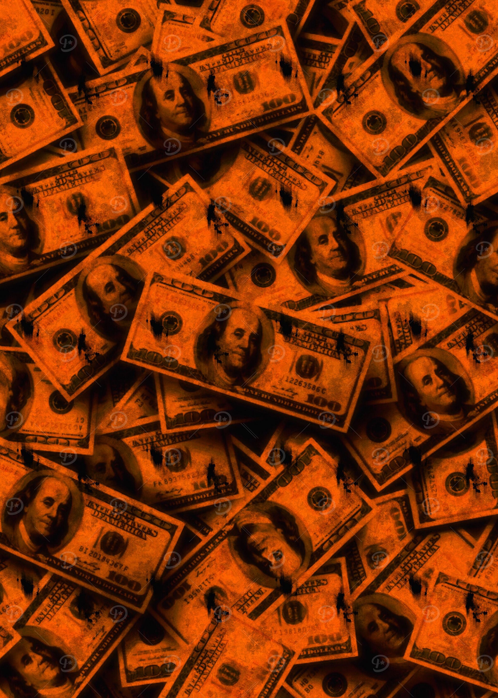 Orange Grunge Money