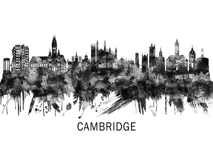 Cambridge England Skyline
