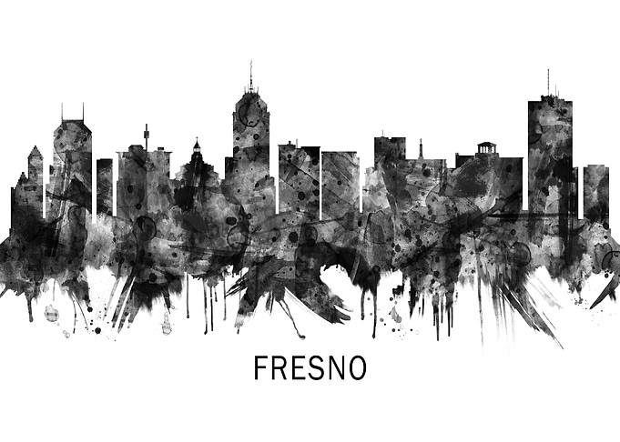 Fresno California Skyline