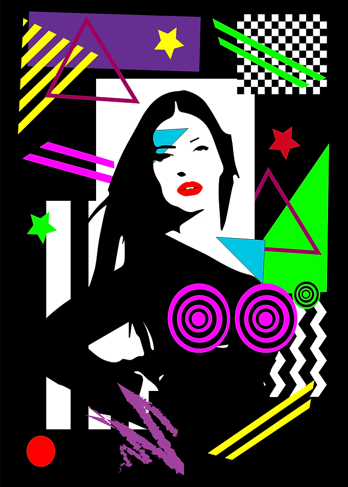 Fashion girl modeling geo