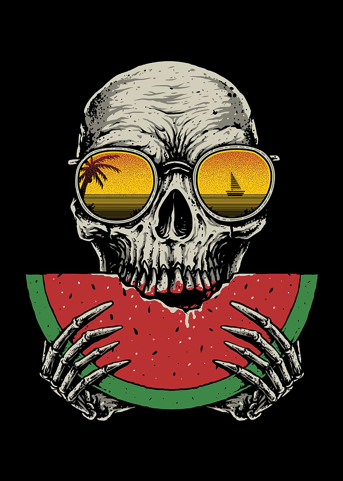 Watermelon Skull