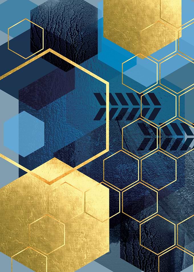 Blue Geo Luxe