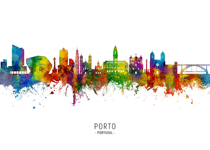 Porto Portugal Skyline