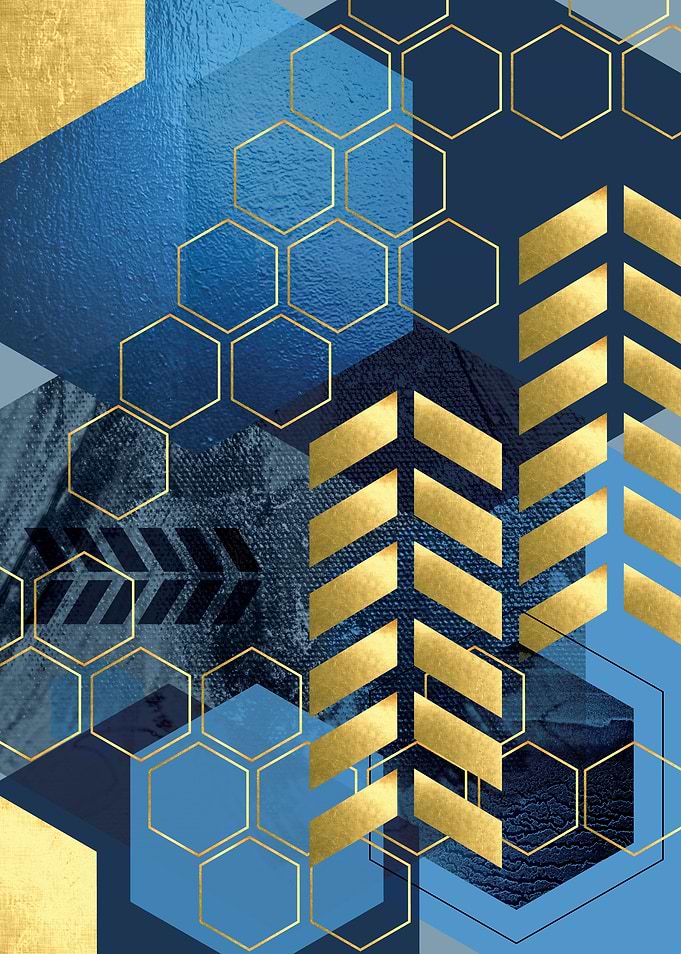 Blue Geo Luxe