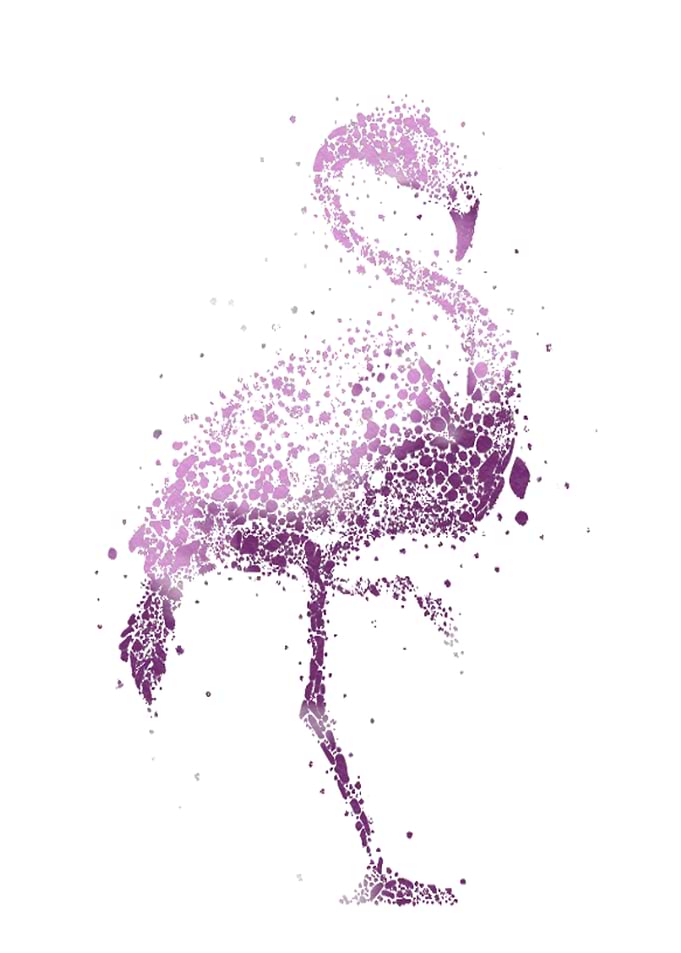 Flamingo Purple Art