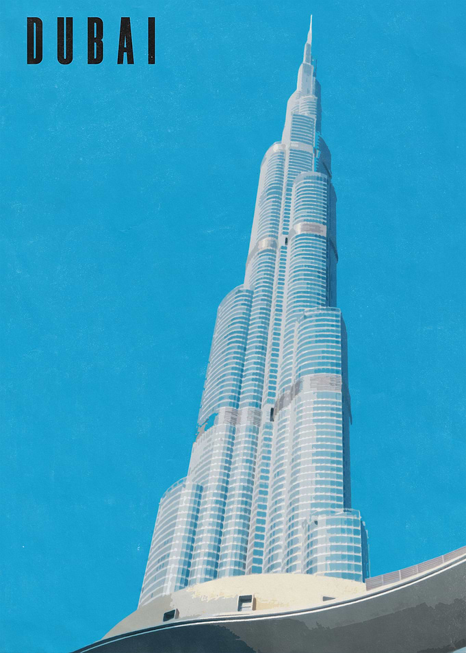 Dubai Vintage Poster