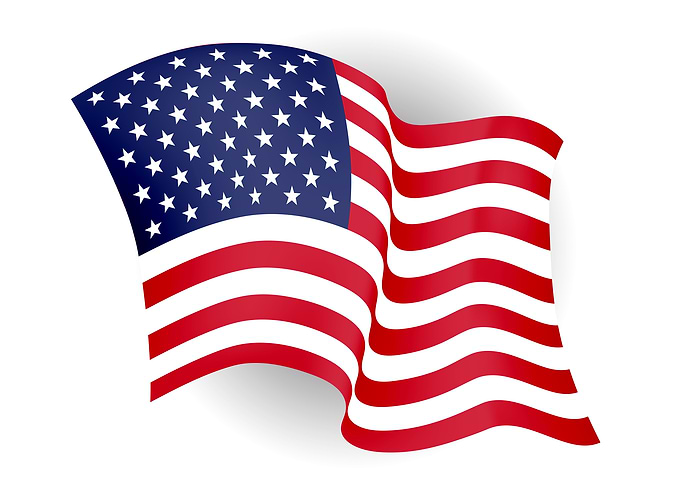 Old Glory waving flag