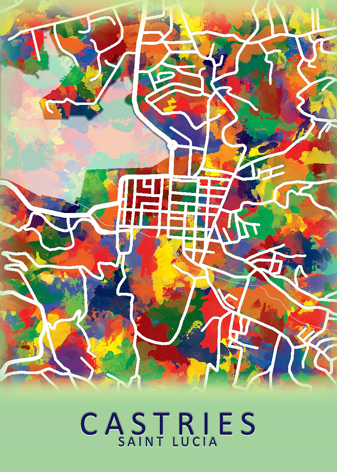 Castries Saint Lucia Map