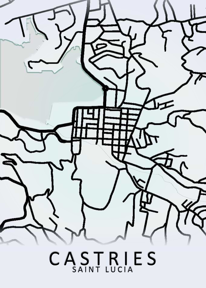 Castries Saint Lucia Map