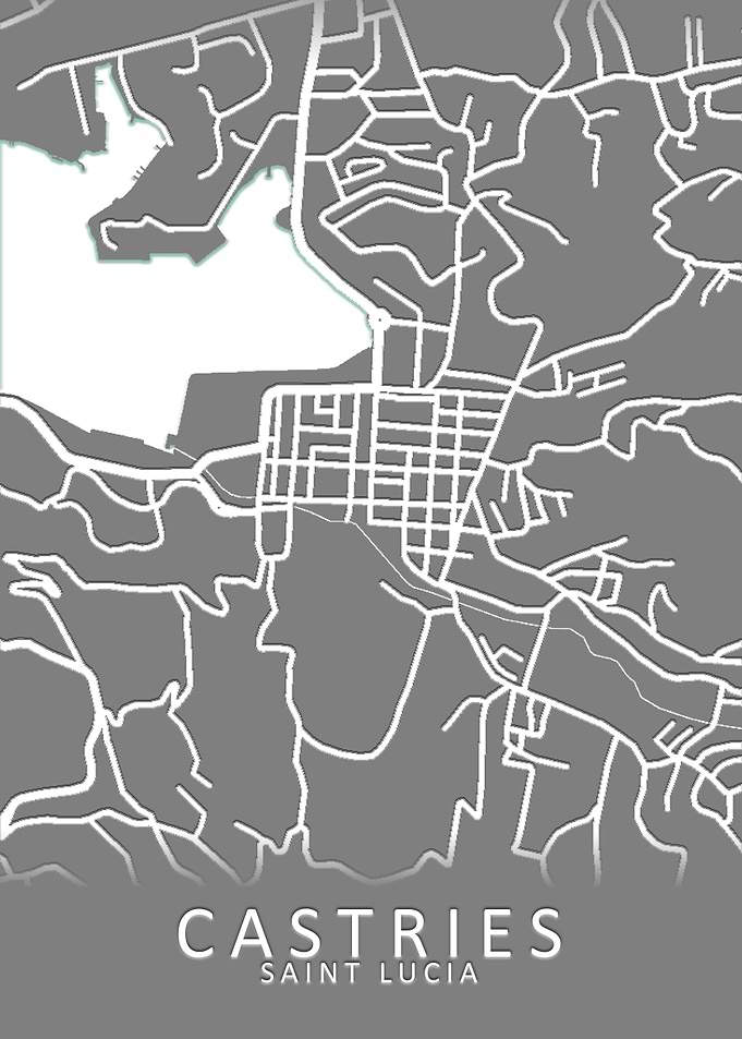 Castries Saint Lucia Map
