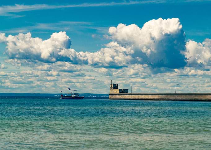 Pier on Baltic sea