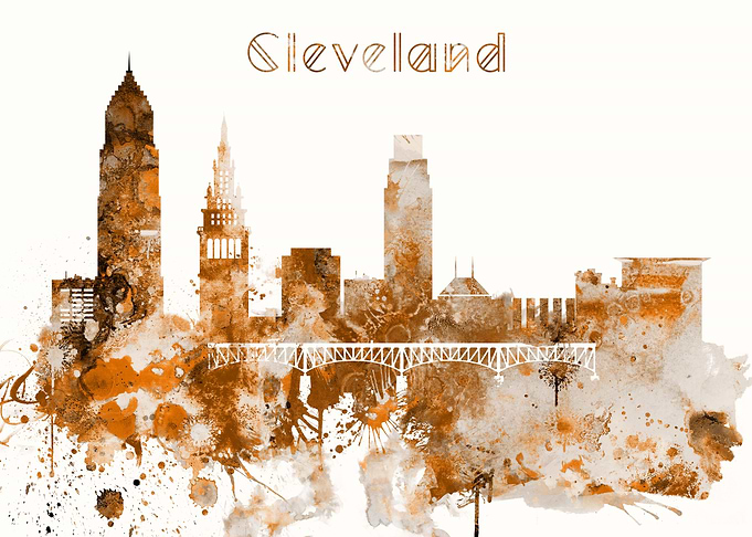 Cleveland Ohio Skyline