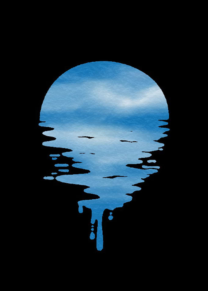 Dripping Blue Panorama
