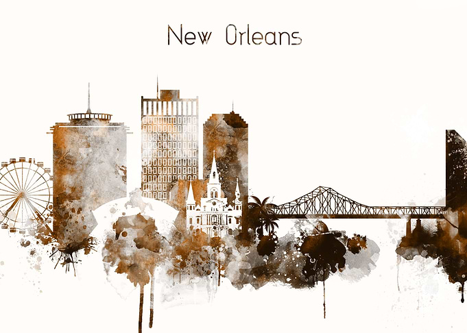 New Orleans LA Skyline