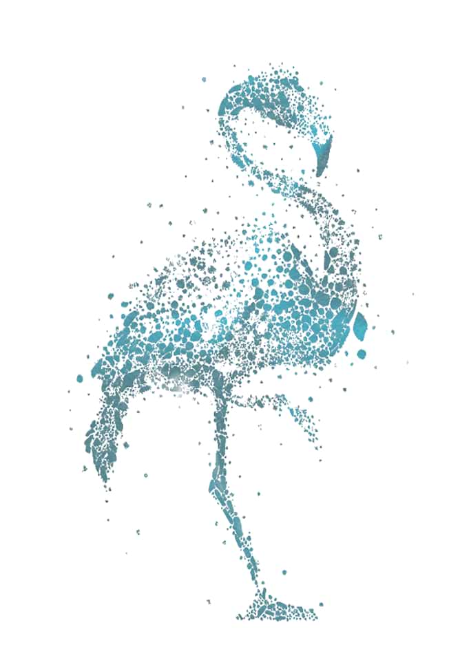 Flamingo Blue Art