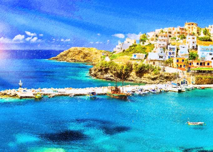 Crete Greece harbour