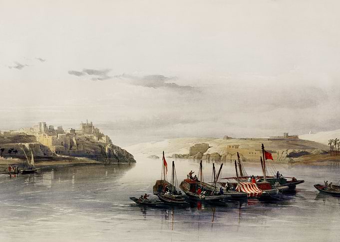 View on the Nile 1849