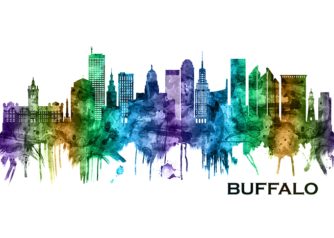 Buffalo New York Skyline