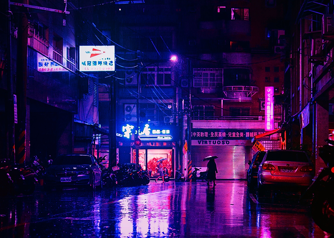 Rainy Empty Street