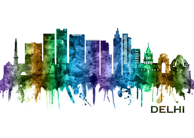 Delhi India Skyline