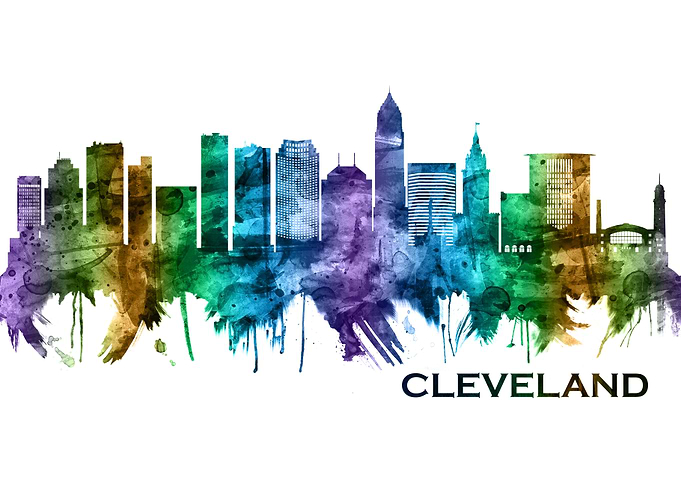 Cleveland Ohio Skyline