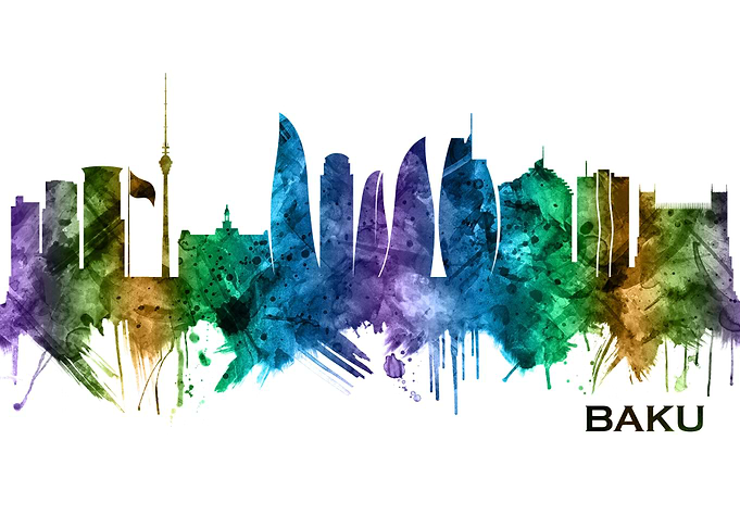 Baku Azerbaijan Skyline