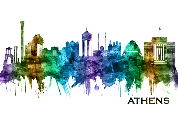 Athens Greece Skyline