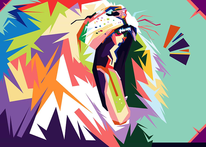 Lion In Style Fhoto PopArt