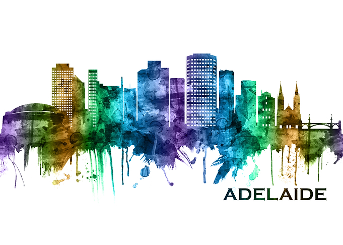 Adelaide Australia Skyline