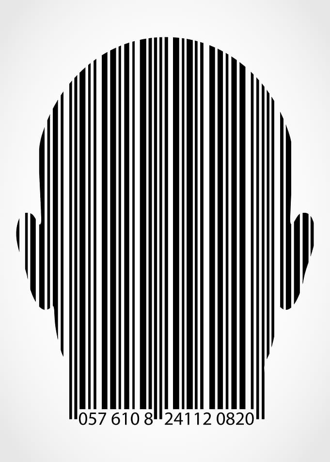 barcode human head