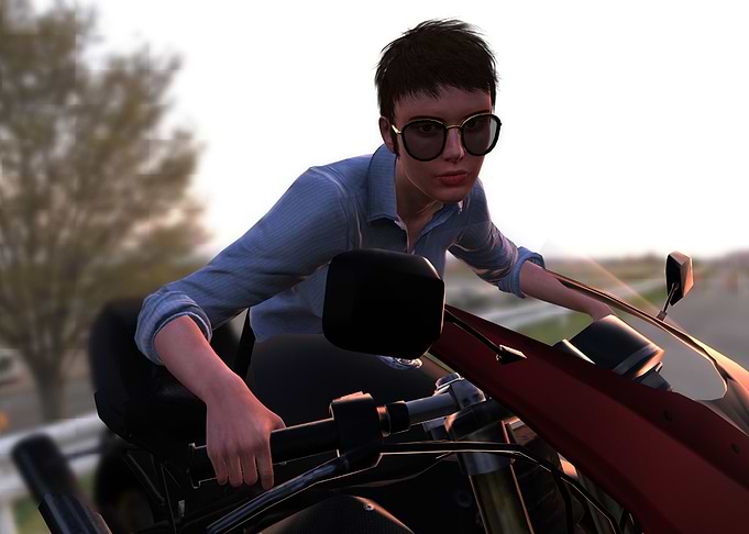 Racer on the street