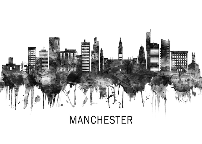 Manchester England Skyline